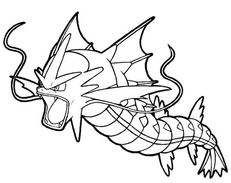 pokemon coloring pages|Mega Gyarados Pokemon coloring page 